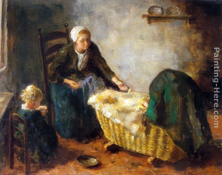 Jacob Simon Hendrik Kever Amusing the Baby